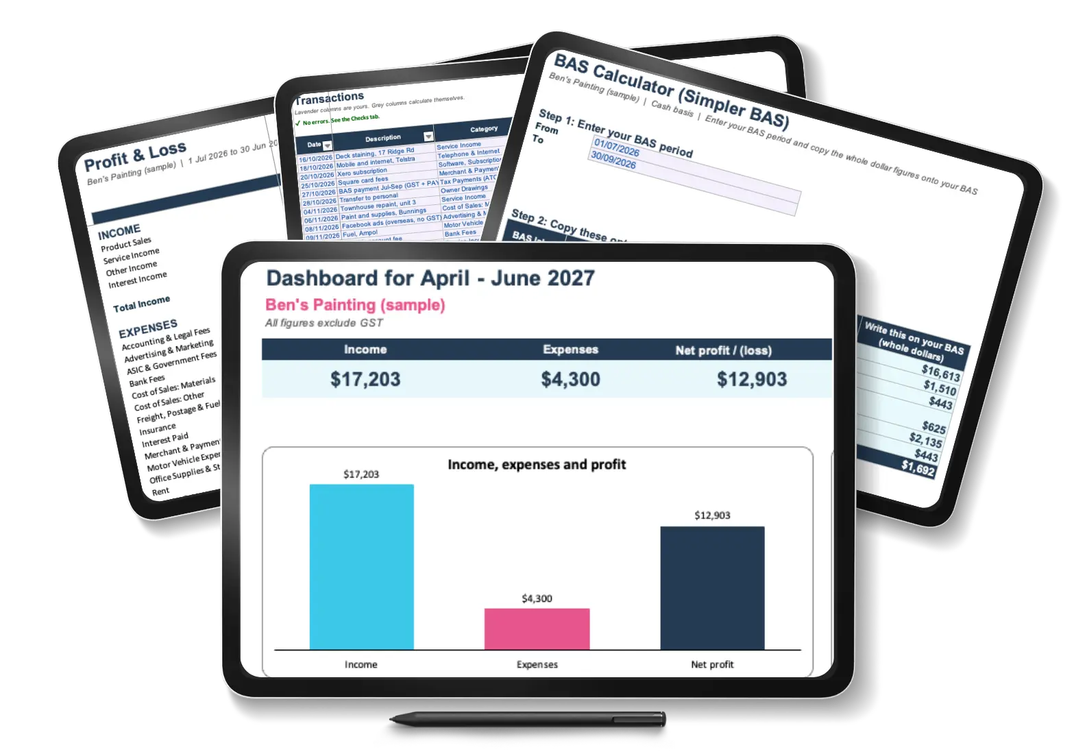 Australian Small Business Bookkeeping Spreadsheet
