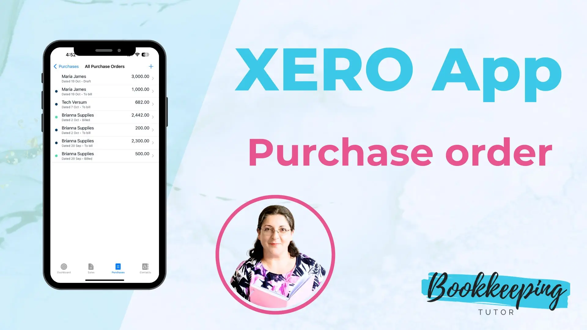 Purchase orders in Xero App